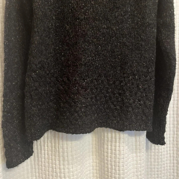 Royal Robins Woman’s Small Wool Blend Black Heather 1/4 Zip Pullover Sweater K5 - Picture 8 of 10